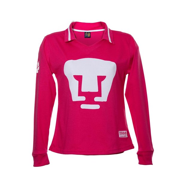 Jersey Pumas Retro 1980 Old School Sports Para Mujer Talla M Fucsia