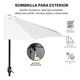 thumbnail image 3 of "Sombrilla Jardín Playa Exterior Plegable Inclinación 2.7m BELUG  blanca ", 3 of 5
