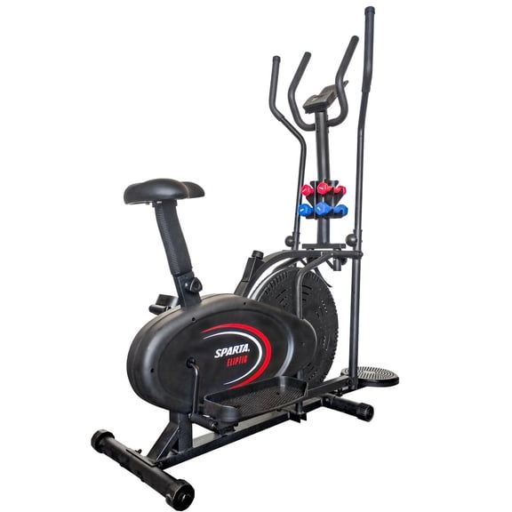 Bicicleta Eliptica SPARTA FITNESS con mancuernas, twister y asiento