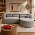 thumbnail image 1 of Sala Modular Katy, Atlas del Descanso, Color Gris con Tapizado en Lino Moderno, 1 of 9