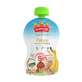 Papilla para bebé 3Carrots plátano, avena y frambuesa 113 g