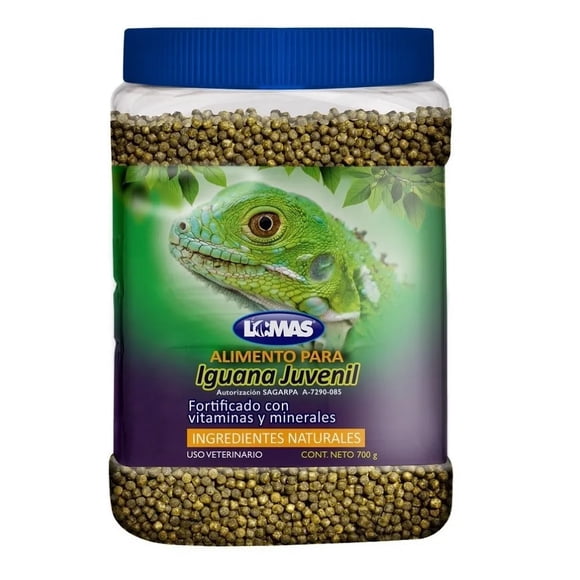 Alimento LOMAS balanceado para Iguana Juvenil 700 G platano Reptilia FL4002