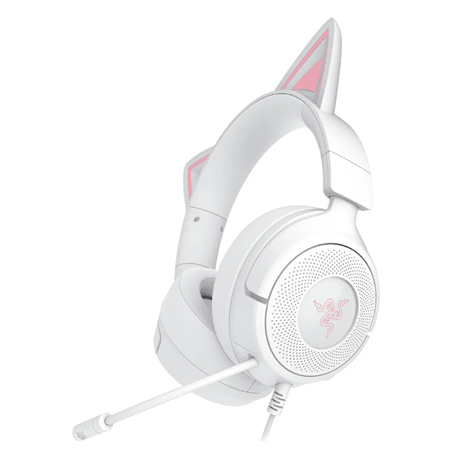 Auriculares Gamer Razer Kraken Kitty V3 X - color Blanco.