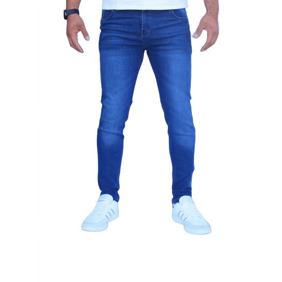 Pantalón de mezclilla stretch John Silver  Corte skinny Color azul stone