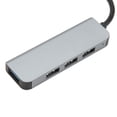 thumbnail image 2 of M Buder 4 en 1 Hub USB 3.0 Adaptador Multipuerto 5Gbps USB C a USB 3.0 Splitter Extensor Dongle de Aluminio Compatible con Windows Mac OS y Linux (17 cm / 6.69 inches), 2 of 9
