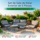thumbnail image 2 of Juego de Muebles de Jardin Jardimex Rattan 5 Pz Doble Mesa Negro, 2 of 7