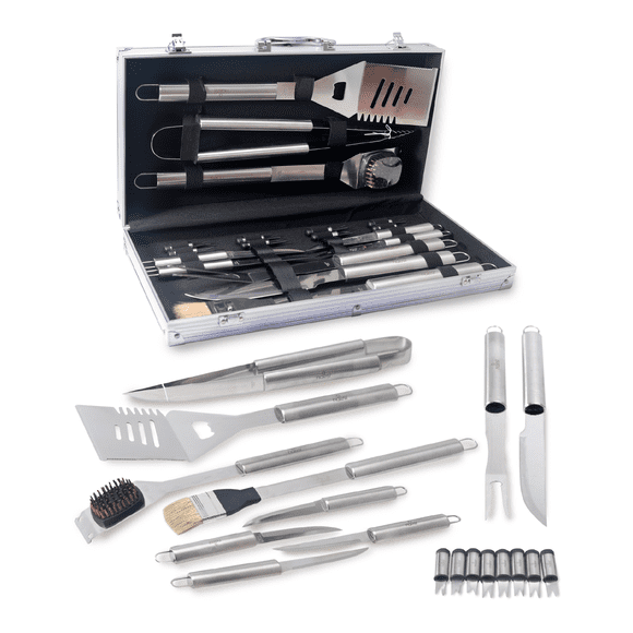 Set Parrillero 18 piezas Naesi Asador Acero Inoxidable