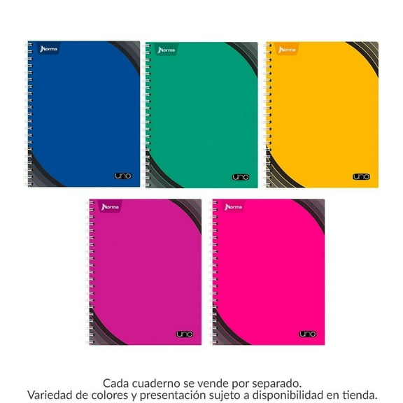 Cuaderno Americano Norma Uno rayas 200 hojas varios colores 1 pieza