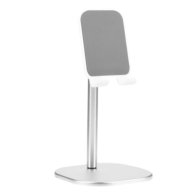 AURARMLET Base Para Teléfono Y Tablet Plateada Con Soporte Para Escritorio O De Café