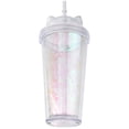 thumbnail image 3 of BRIGHTFUFU 1 taza de 420 ml con lentejuelas de doble capa, forma de oreja de gato, taza de agua de doble pared, taza de paja de plástico (rosa), 3 of 7