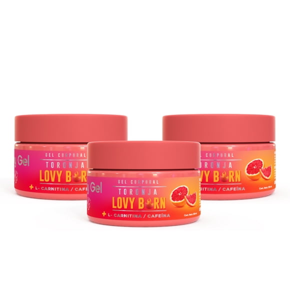 Gel Corporal Lovy care 3 X 2 tarros de 225 ml c/u Toronja