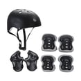 thumbnail image 4 of Casco de bicicleta para niños Juego de casco con rodilleras Guardias de muñequera de almohadillas, elegante engranaje de skateboard juego para Gris negro, 4 of 8