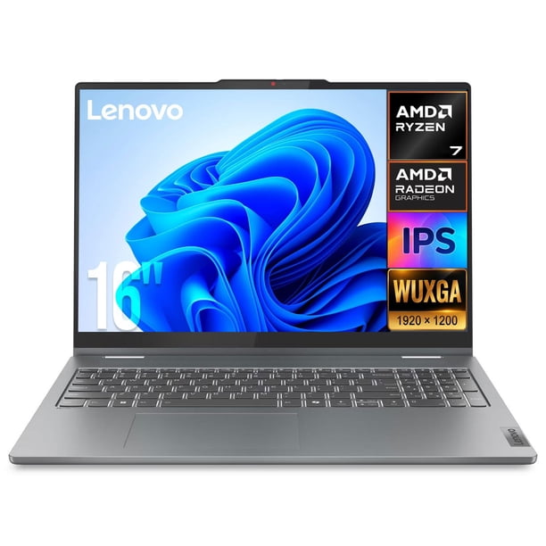 Laptop LENOVO IdeaPad 5 16AHP9 2 en 1 AMD Ryzen 7 8845HS 16GB LPDDR5X SSD 1TB Pantalla 16" Touch IPS WUXGA Windows 11 Teclado Ingles