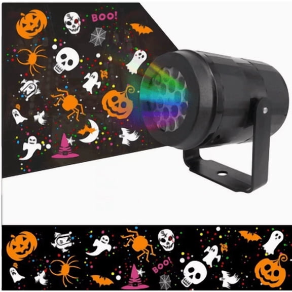 Proyector de Luces LED Navideño y Halloween para Interior y Exterior, Decoración de Navidad y Halloween para Casa y Fachada