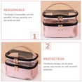thumbnail image 3 of Luxshiny 1Ud Bolsa De Maquillaje Rosa Con Doble Impermeable Para Almacenamiento Y Viaje, 3 of 8