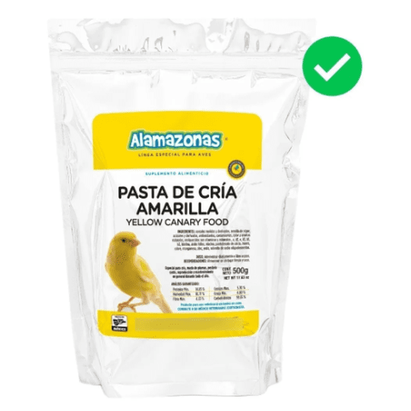 Pasta de Cría Amarilla Alamazonas 500g