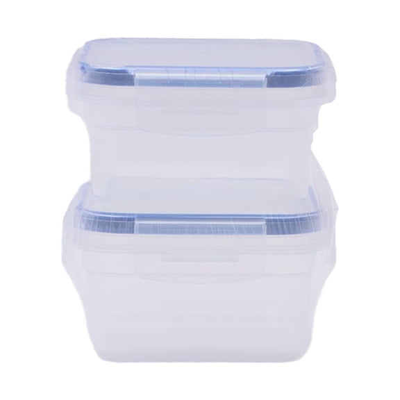 Contenedor Prichos de Plástico con Tapa, Transparentes 2 Piezas