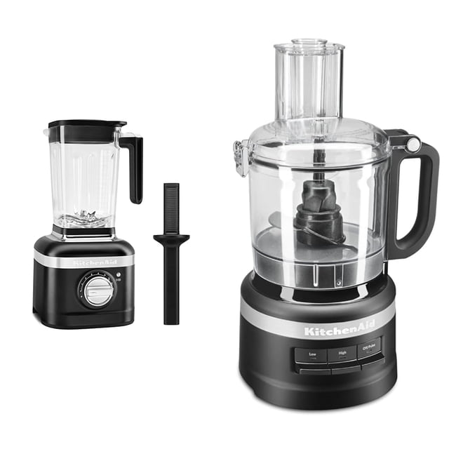 Licuadora y procesador de alimentos KitchenAid K400 KSB4028 KFP0718BM
