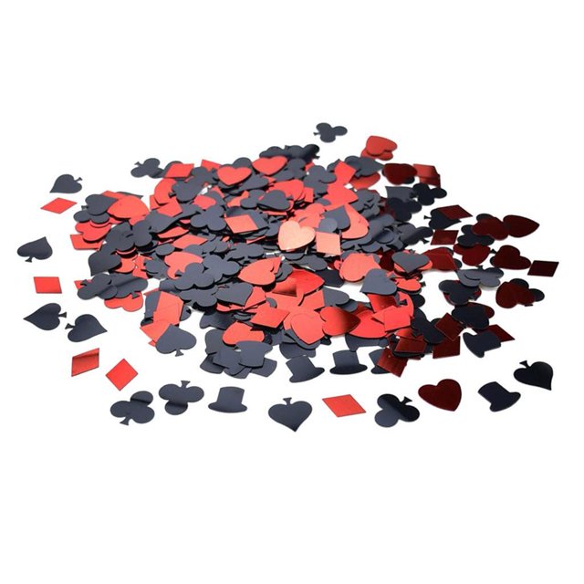 Bewildely 1 paquete de confeti con diseño de póquer de casino, suministros de decoración para fiestas, lentejuelas Kits de decoración para fiestas
