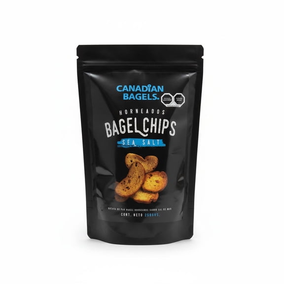 Botana Bagel Chips Sal de Mar 250gr | Horneados | Canadian Bagels