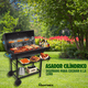 thumbnail image 2 of PARRILLA ASADOR DE CARBON TIPO BARRIL CON RUEDAS ACERO INOXIDABLE, 2 of 10