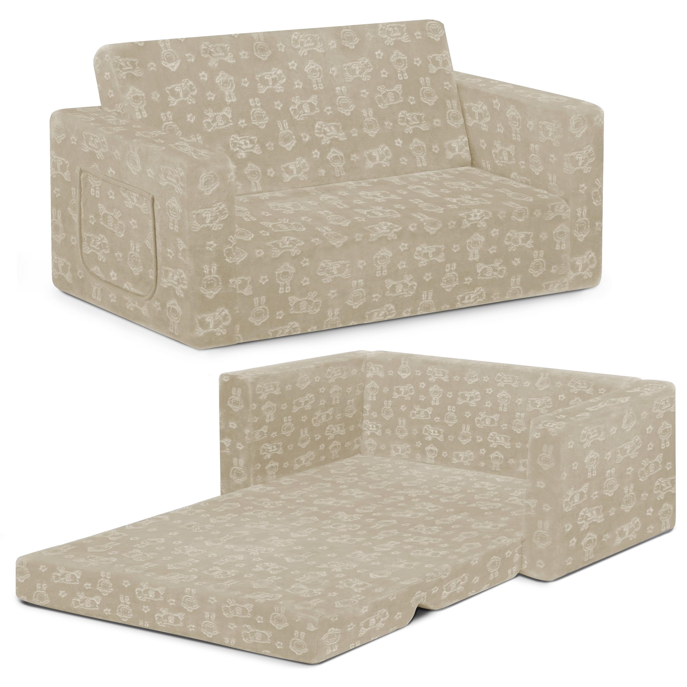 Sofá convertible a tumbona Serta Perfect Sleeper Cream
