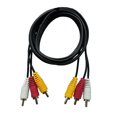 thumbnail image 1 of SatelliteSale 3-Male a 3-Male Video RCA AUDIO AV CABLE CABLE PVC Cordón negro (6 pies), 1 of 5