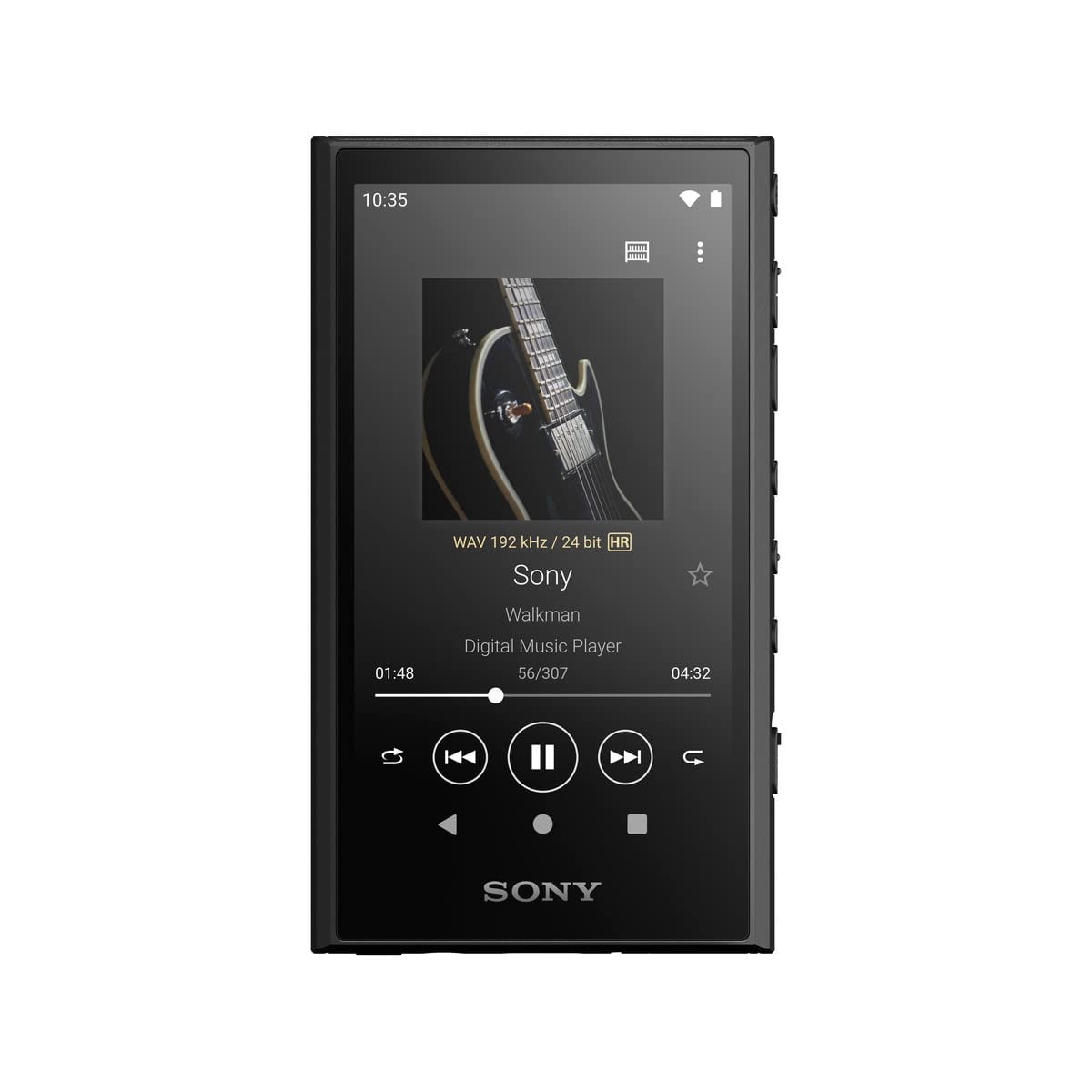 Sony NW-A306 Walkman Reproductor de música digital portátil de alta resolución de 32 GB con Android, batería de hasta 36 horas, Wi-Fi y Bluetooth y USB tipo C - Negro NW-A306/B, Negro