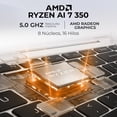 thumbnail image 4 of Laptop IA PC HP Omnibook 5 16-AG1173 Ryzen AI 7 350 16GB 1TB SSD Pantalla 16" Touch IPS WUXGA Copilot+ PC NPU 50 TOPS Windows 11 Teclado Ingles Reacondicionado, 4 of 6
