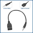 thumbnail image 3 of Uxcell Conector de audio auxiliar macho de 3.5 mm a USB 2.0 hembra Negro, 3 of 6