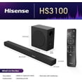 thumbnail image 2 of Barra de sonido Hisense con subwoofer inalámbrico, 3.1 canales, con Bluethooth, 480 W. HS3100, 2 of 13