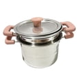 thumbnail image 4 of Sartén Sartén Cocina Utensilios de cocina Multipropósito Acero inoxidable Leche Olla Antiadherente Wok Huevo Sartén para fiesta, restaurante, co Olla de sopa rosa, 4 of 9