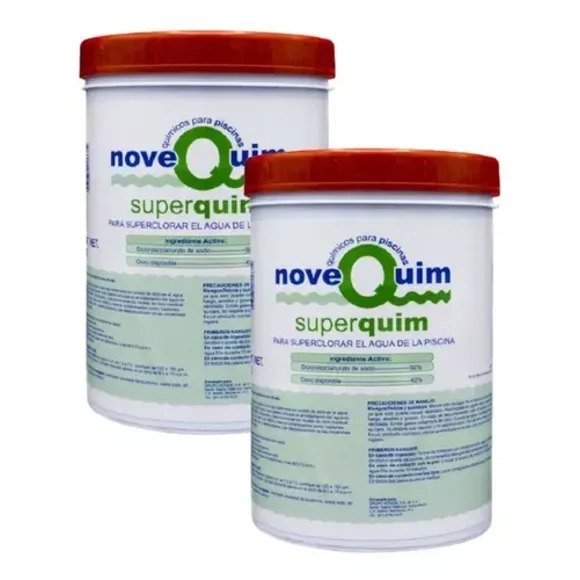 Cloro para Alberca Rápida Cloración Superquim 1 kg 2 Botes