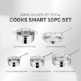 thumbnail image 2 of Juego de Utensilios de Cocina T-Fal de Acero Inoxidable de 10 Piezas, 2 of 7