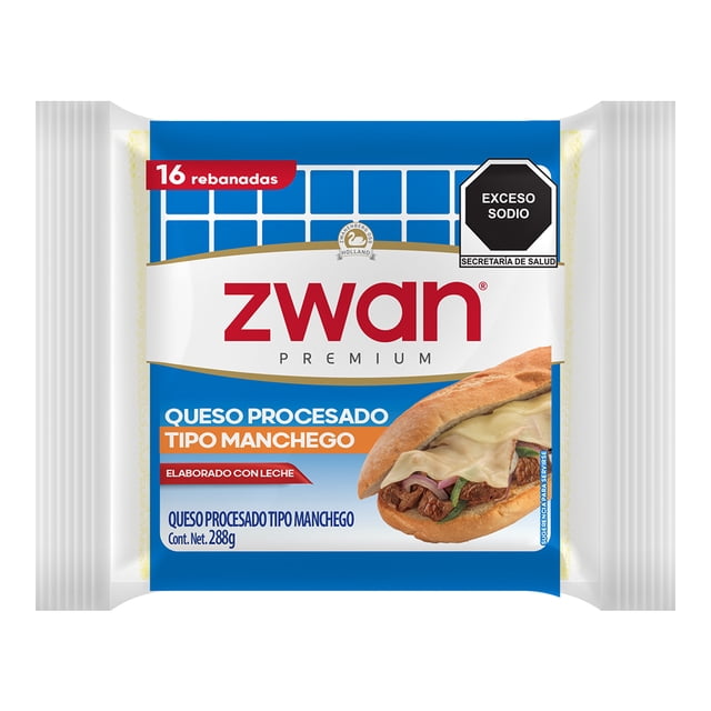 Queso tipo manchego Zwan rebanado 288 g