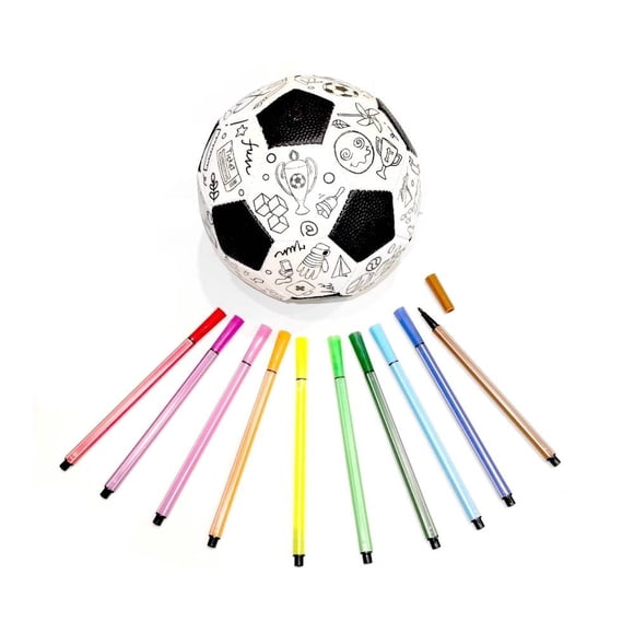 Balón de Fútbol Athletic Works Para Colorear con Marcadores