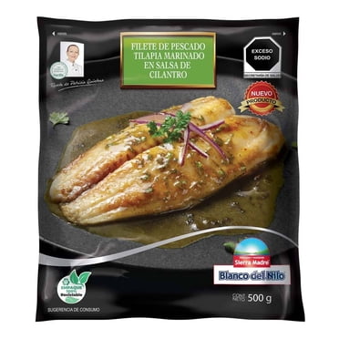 Filete de Pescado Sierra Madre Blanco del Nilo Congelado en Salsa de Cilantro 500 g