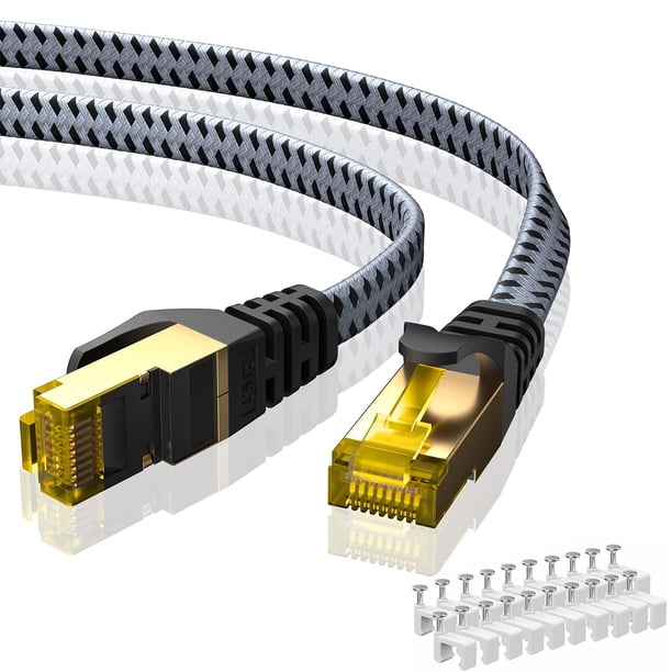 Cable Ethernet ARISKEEN Cat 8 40 Gbps 200 m 2000 Mhz RJ45 gris | Bodega ...