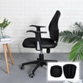 thumbnail image 4 of Funda de Oficina Funda lón Estirable Extraíble para Office Hotel negro Yotijar Funda de asiento elástica, 4 of 8