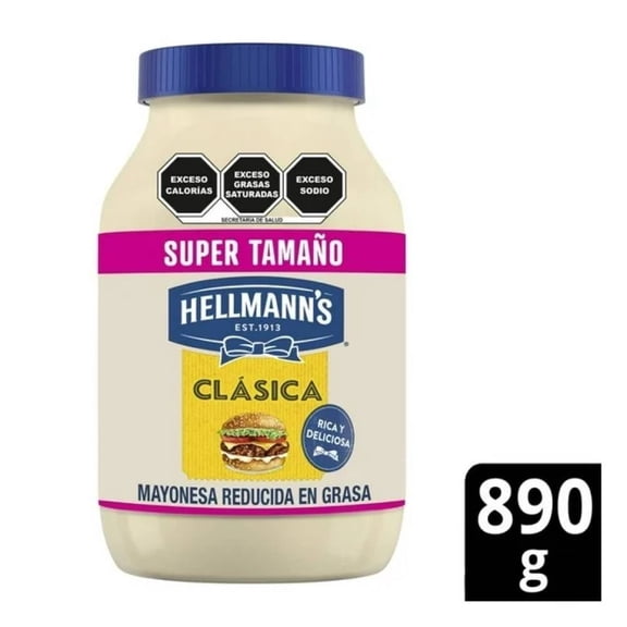 Mayonesa Hellmann's clásica reducida en grasa 890 g
