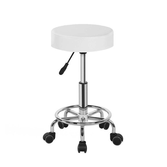 Banco Silla Taburete Circular VANLIG Consultorio Tatoo SPA Blanco
