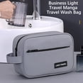 thumbnail image 4 of MTBLYS Neceser de viaje para hombre | Kit de aseo portátil de gran capacidad | Organizador de maquillaje de poliéster resistente al agua | Con gancho para colgar, 4 of 9