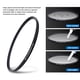 thumbnail image 4 of Filtro UV JJC multicapa de 58 mm para Canon EOS Rebel T7 T6 T8i, 4 of 6