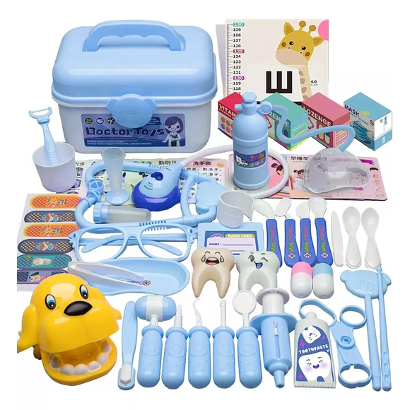 Kit de Juguetes de Doctor para Niños 70 Piezas Belug Azul