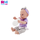 thumbnail image 4 of Juguete Aprendizaje para Niñas Muñeca Bebé con Accesorios violeta Mediano, 4 of 4