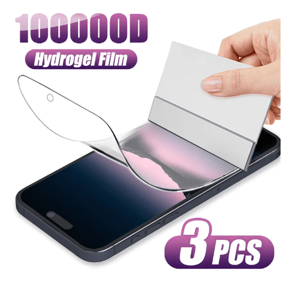 Kit De 3 Películas De Hidrogel Para iPhone 13, Protector de pantalla Hidrogel