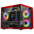 thumbnail image 4 of Gabinete XTREME PC GAMING Crystal Core Mini Torre 3 Fan ARGB 600W Rojo CDXT3700RD, 4 of 6