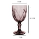 thumbnail image 3 of Juego 8 Copas de Vidrio Cristal para Champaña Vino Agua Color Purpura, 3 of 4