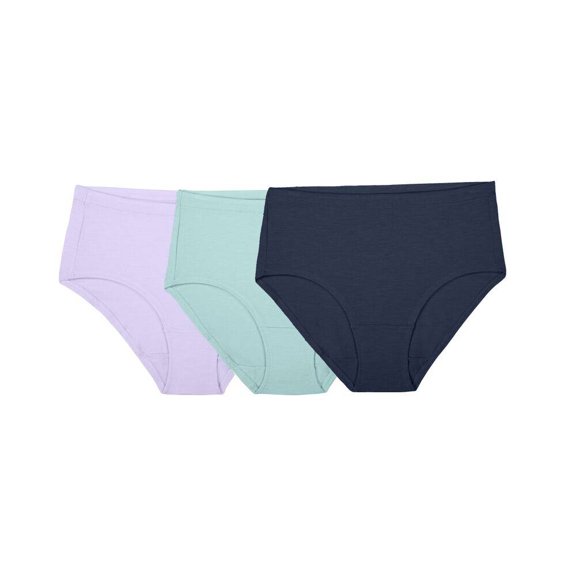 Pantaleta Fruit of the Loom para dama, Colección Beyondsoft Modal, Multicolor Talla 7, 3 Piezas