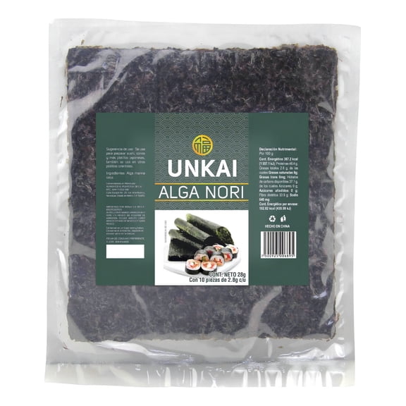 Alga Nori Para Sushi Unkai 10 Hojas